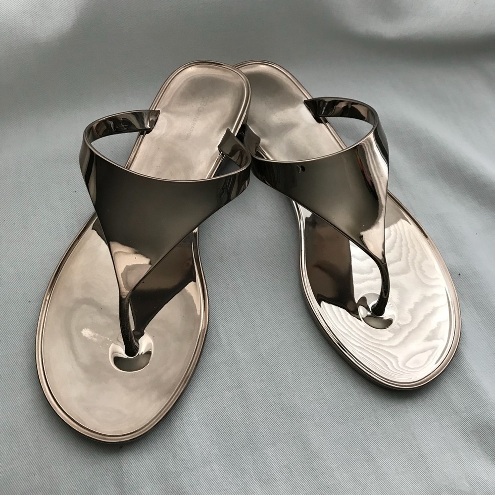 BCBG Generation Gold Thong Sandals